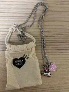 HUMAN MADE ハート　カモ　ネックレス　ピンク