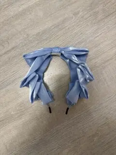 リボンデザイン ヘアバンド ライトブルー