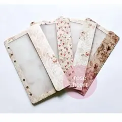 A6 リフィル 4枚 saving 家計管理 袋分け貯金 rose heartのサムネイル