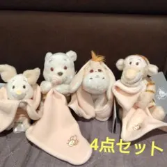 ディズニーストア プーさん ぬいぐるみキーホルダー4点 WHITE POOH