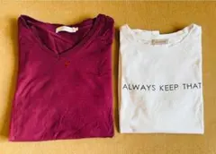 【BEAMS LIGHTS】トップス2点セット 白38 ボルドーL 美品
