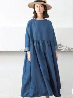 サニークラウズ kazumiさんの生地をたっぷり使ったデニムワンピース