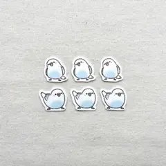 セキセイインコ ミニステッカー 6枚セット