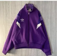 adidas オールドアディダス トラックジャケット ロゴ刺繍 紫