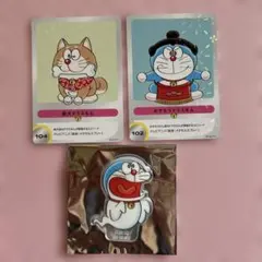 100%ドラえもん&フレンズ展　入場特典アクリルクリアバッジ1点+カード2枚のサムネイル
