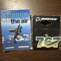 Boeing 767 & Bombardierピンバッジセット