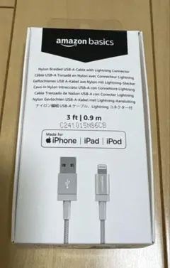 Amazonベーシック USB-A -ライトニングケーブル0.9m