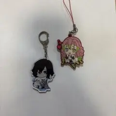 伊黒小芭内アクリルキーホルダー・甘露寺蜜璃ラバーキーホルダー