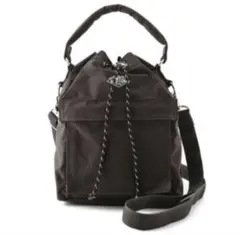 DANTON ダントン　巾着ショルダーバッグ　グレー