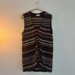 NORTHERN SPIRIT ストライプニットベスト