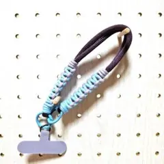【新品】スマホストラップ　ハンドストラップ　(パープル)