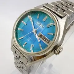 稼動 SEIKO セイコー レディース腕時計 自動巻き デイデイト 水色