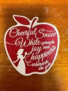ディズニー 白雪姫 ステッカー りんご型のサムネイル