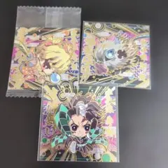 鬼滅の刃 ウエハースシール 3枚セット まとめ売りセット❤︎⑩のサムネイル