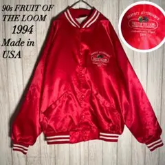 【USA製】フルーツオブザルーム 刺繍デザイン 希少 1994年 スカジャンのサムネイル