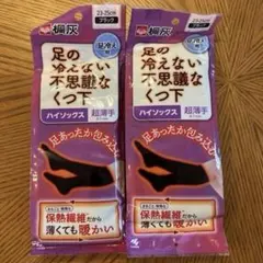 新品☆桐灰化学 足の冷えない不思議なくつ下 超薄手　2足セット