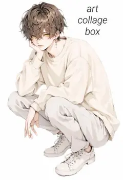 100405おすそ分けファイル　人物ステッカー　男の子　コラージュ素材