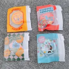 パペットスンスン キャンディストア ポップアップ スライドポーチ付き缶バッジ