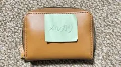 ポンデピッコラ風ブラウン 二つ折り財布 ファスナー開閉式