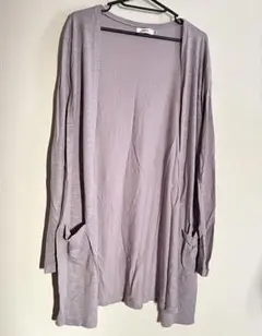 ライトパープル 紫 薄手 カーディガン Mサイズ