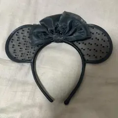 ミニー　カチューシャ　黒レース