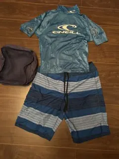 O'Neill 水着セット 32サイズ 青/ストライプ