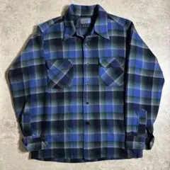 神配色70s PENDLETONペンドルトン ボードシャツ USA製 ブルー L