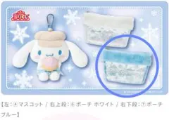 ぴ*く様 シナモロール くじ　シナモン くじ　 ポーチ ブルー 当りくじ 一番く