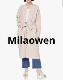 美品✨Milaowenクルーネックベルト付きニットカーデ