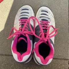 テニスシューズ 女性用 ホワイト/ネイビー/ピンク