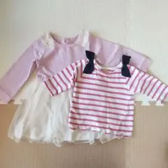チュルワンピース　リボントップス　セット　まとめ売り
