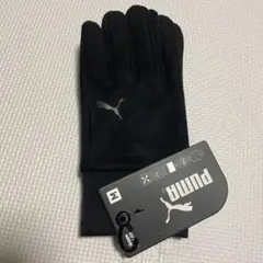 PUMA 黒 手袋 Mサイズ