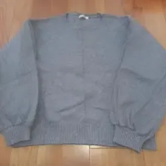 ⭐値下げ⭐　グレー バルーンスリーブ ニットセーター