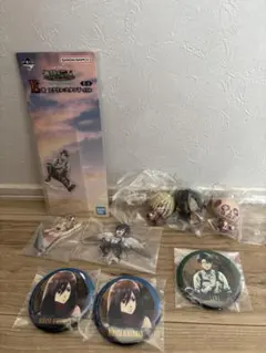 一番くじ　進撃の巨人　ちょこのっこ　フィギュア　バッジ　アクスタ　セット