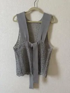IENA エンリカ　レースガラKNIT グレーのサムネイル