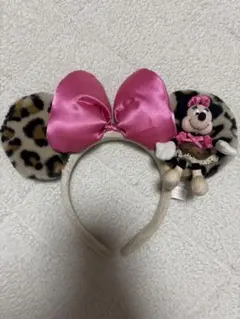 ミニーマウス ヒョウ柄カチューシャ
