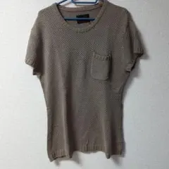 Lounge Lizard 半袖ニット サマーニット ２ М 茶 ブラウン