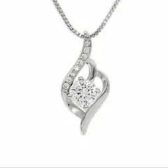 【新品】ネックレス　S925　シルバーアクセサリー　ラインストーン　ケース付き