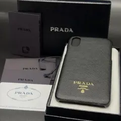 【未使用】PRADA プラダ サフィアーノレザー iPhoneX/XSケース