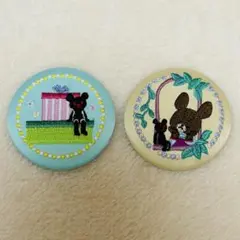 くまのがっこう 刺繍缶バッジ