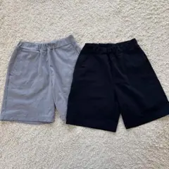 UNIQLO 半ズボン 130サイズ グレー ブラック 2色セット