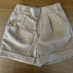 チェック柄ウエストゴム半パンツ