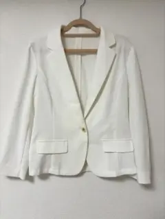 ミッシュマッシュ　白 テーラードジャケット