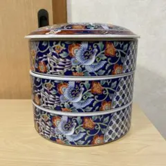 【希少】九谷焼 三段重箱 伝統工芸品 和モダン　仙龍 希少】九谷焼 三段重箱 伝統工芸品 和モダン 仙龍 希少】九谷焼 三段