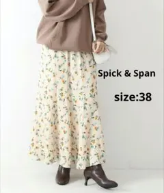 Spick & Span スピックアンドスパン フラワープリントスカート 38