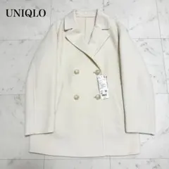 新品❤️UNIQLO ユニクロ　ダブルフェイスショートコート　ホワイト　XS