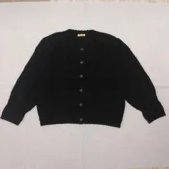 ケーブル編みカーディガン アランニット風 ゆったり 羽織り クルーネック 古着