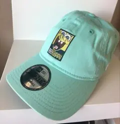 美品 NEWERAスポンジボブ キャップ ミント色 アジャスタブル