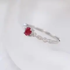 新品K10WGガーネット0.016ct ダイヤモンドリング 12号 誕生日石 - メルカリ