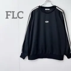 【FLC】トレーナー ブラック サイドライン カジュアル ストリートのサムネイル